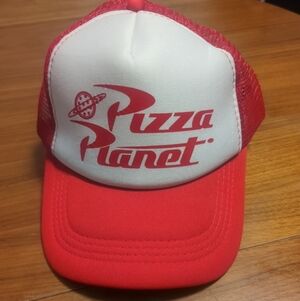 Red and White Pizza Planet Trucker Hat Toy Story